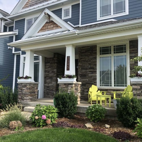 stone on the front of a home from a landscaping supply store